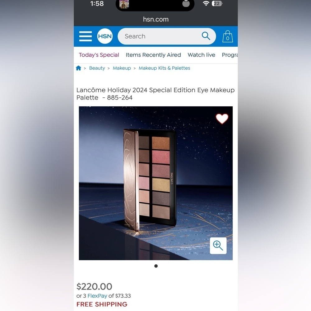 Lancôme Rose NWT LIMITED EDITION Holiday Gold Eyeshadow Palette
